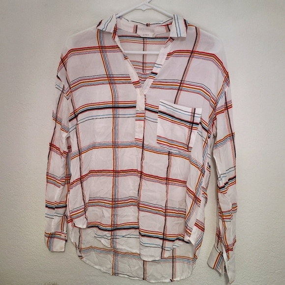 3 for $15 / LUSH • plaid chiffon tunic - Picture 12 of 12